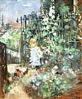 Berthe Morisot Wall Art - Child among Staked Roses